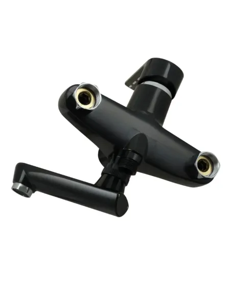 Змішувач для ванни з коротким виливом Rizo RP32B, пластик, чорний купити у Дніпрі та Києві - ціна від КТУ