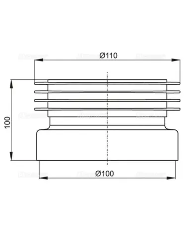 Гофра для унітазу Alcaplast А99 110 мм купити у Дніпрі та Києві - ціна від КТУ