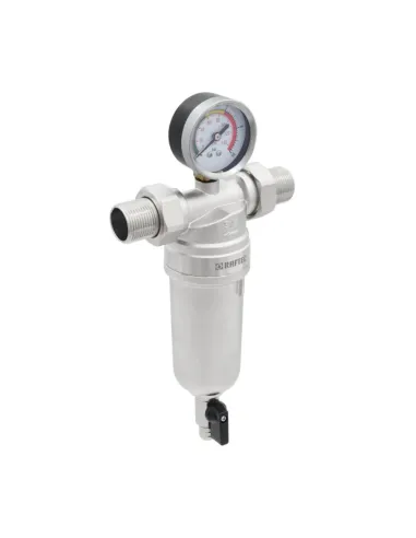 Самопромывной фильтр с манометром для горячей воды Raftec RMHF02 3/4 дюйма купить в Днепре и Киеве - цена от КТУ