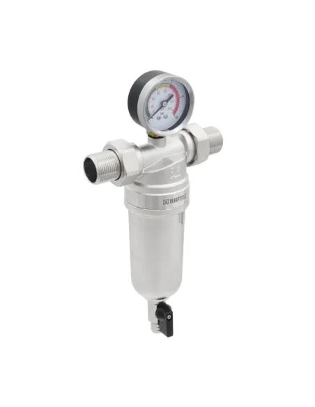 Самопромивний фільтр з манометром для гарячої води Raftec RMHF02 3/4 дюйми купити у Дніпрі та Києві - ціна від КТУ