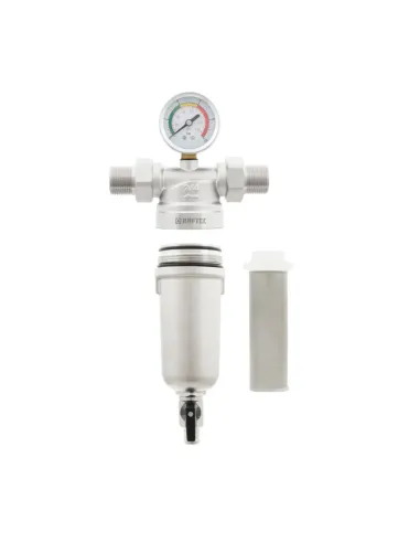 Самопромивний фільтр з манометром для гарячої води Raftec RMHF02 3/4 дюйми купити у Дніпрі та Києві - ціна від КТУ