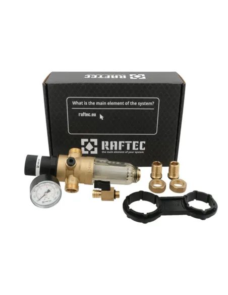 Самопромывной фильтр с редуктором Raftec RCFR01-C 1/2 дюйма купить в Днепре и Киеве - цена от КТУ