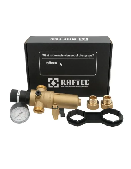 Самопромывной фильтр с редуктором для горячей воды Raftec RCFR02-H 3/4 дюйма купить в Днепре и Киеве - цена от КТУ