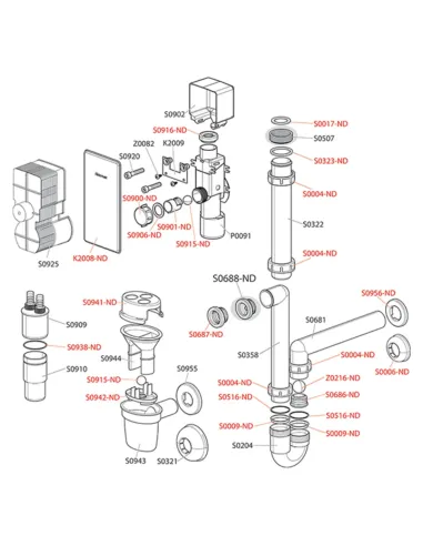 Вирва з сифоном для збору конденсату Alcaplast AKS1Z з кулькою купити у Дніпрі та Києві - ціна від КТУ