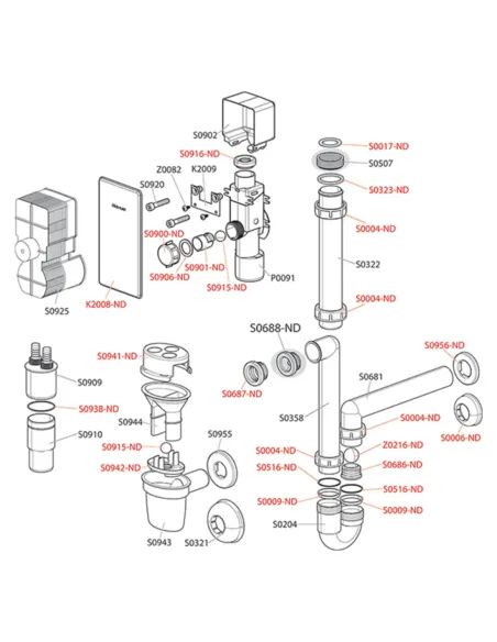 Вирва з сифоном для збору конденсату Alcaplast AKS1Z з кулькою купити у Дніпрі та Києві - ціна від КТУ