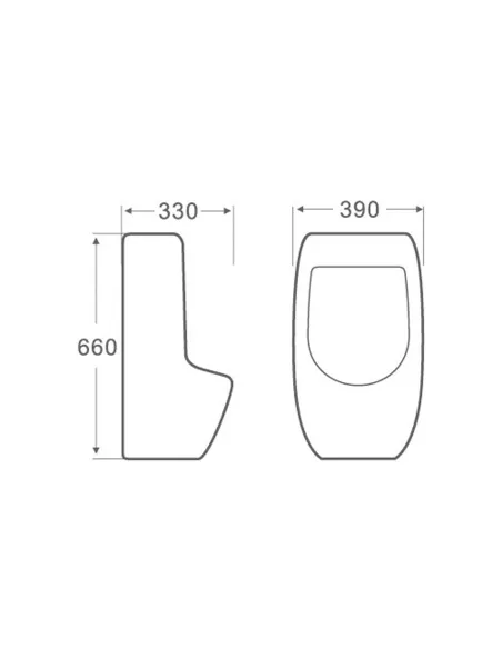 Пісуар підвісний Q-Тap Crow QT0588112HW White 390х330х660 мм купити у Дніпрі та Києві - ціна від КТУ