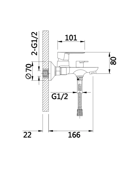 Змішувач для ванни Lidz Latwa 006 LDLAT006WHI45424 White, з душовим набором купити у Дніпрі та Києві - ціна від КТУ