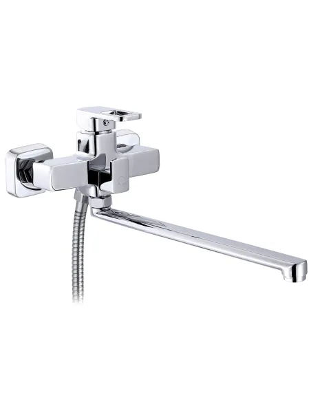 Смеситель для ванны Lidz Wawel 005 LDWAW005CRM45389 Chrome, с душевым набором