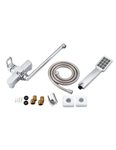 Смеситель для ванны Lidz Wawel 005 LDWAW005CRM45389 Chrome, с душевым набором