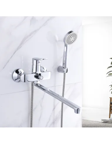 Змішувач для ванни Lidz Wieza 005 LDWIE005CRM45411 Chrome з душовим набором купити у Дніпрі та Києві - ціна від КТУ