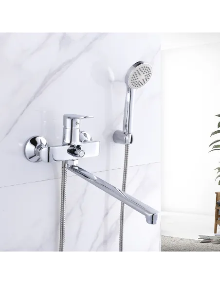 Змішувач для ванни Lidz Wieza 005 LDWIE005CRM45411 Chrome з душовим набором купити у Дніпрі та Києві - ціна від КТУ