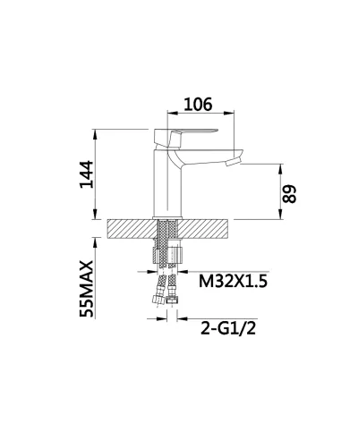 Змішувач для умивальника Lidz Latwa 001 LDLAT001WHI45423 White купити у Дніпрі та Києві - ціна від КТУ