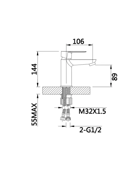 Змішувач для умивальника Lidz Latwa 001 LDLAT001WHI45423 White купити у Дніпрі та Києві - ціна від КТУ