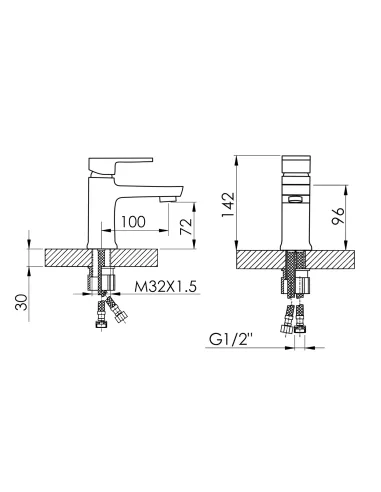 Змішувач для умивальника Lidz Wawel 001 LDWAW001CRM45387 купити у Дніпрі та Києві - ціна від КТУ