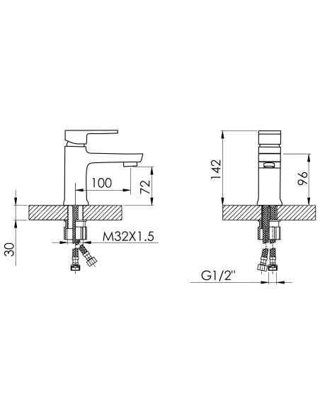 Змішувач для умивальника Lidz Wawel 001 LDWAW001WHI45397 White купити у Дніпрі та Києві - ціна від КТУ