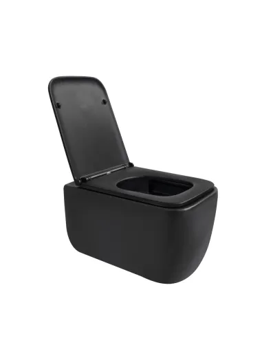 Унитаз безободковый подвесной Q-Tap Gemini Ultra Quiet QT2533076EUQMB, 373х365х530 мм