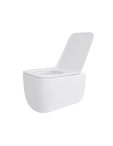 Унитаз безободковый подвесной Q-Tap Gemini Ultra Quiet QT2533076EUQW, 373х365х530 мм