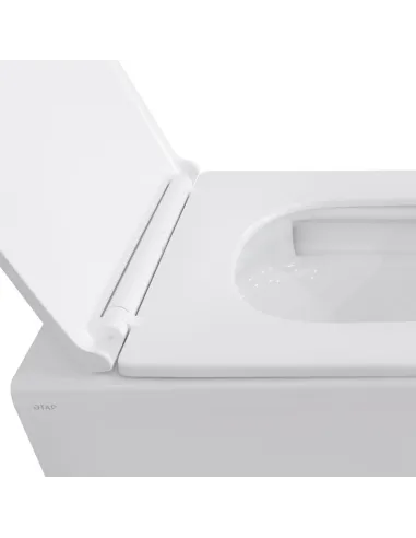 Унітаз безободковий підвісний Q-Tap Gemini Ultra Quiet QT2533076EUQW, 373х365х530 мм купити у Дніпрі та Києві - ціна від КТУ