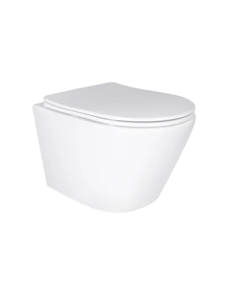 Унитаз безободковый подвесной Q-Tap Swan Ultra Quiet QT16335179W, 320х360х485 мм