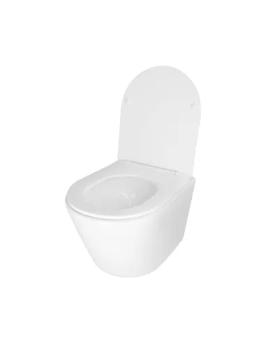 Унитаз безободковый подвесной Q-Tap Swan Ultra Quiet QT16335179W, 320х360х485 мм