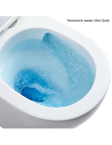 Унитаз безободковый подвесной Q-Tap Taurus Ultra Quiet QT2433084EUQW, 380х360х490 мм