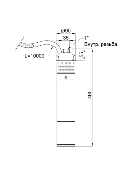 Вихровий глибинний насос Thermo Alliance 4SKM-100 0,75 кВт, кабель 10 метрів купити у Дніпрі та Києві - ціна від КТУ