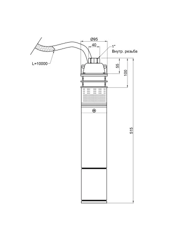 Вихровий глибинний насос Thermo Alliance 4SKM-150 1,1 кВт, пульт, кабель 10 метрів купити у Дніпрі та Києві - ціна від КТУ