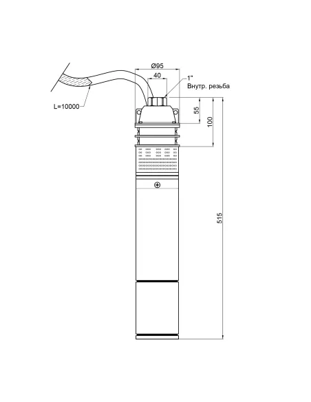 Вихровий глибинний насос Thermo Alliance 4SKM-150 1,1 кВт, пульт, кабель 10 метрів купити у Дніпрі та Києві - ціна від КТУ