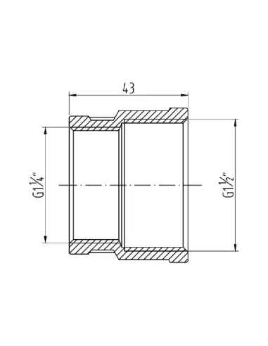 Муфта редукционная SD Forte ВВ SF3574032 1 1/2 х 1 1/4 дюйма