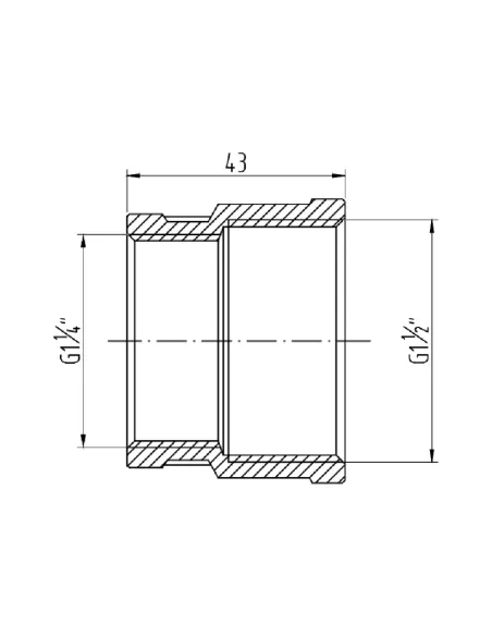 Муфта редукционная SD Forte ВВ SF3574032 1 1/2 х 1 1/4 дюйма Муфта редукционная SD Forte ВВ SF3574032 1 1/2 х 1 1/4 дюйма