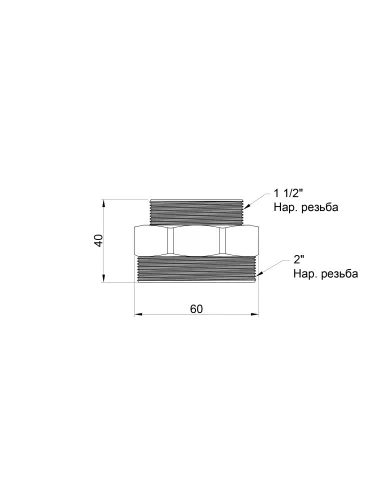 Ніпель латунний SD Plus НР SD4085040 2 х 1 1/2 дюйма купити у Дніпрі та Києві - ціна від КТУ