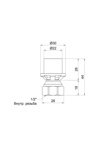 Перехідник із накидною гайкою Icma № 401 ВР 1/2 х 20 мм, для МП труб купити у Дніпрі та Києві - ціна від КТУ