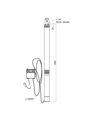 Центробежный глубинный насос Thermo Alliance 3SSM2-21 0,55 кВт, пульт, кабель 35 метров