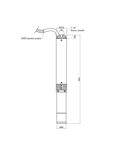 Відцентровий глибинний насос Thermo Alliance 4SSM2-12 0,55 кВт, пульт, кабель 35 метрів купити у Дніпрі та Києві - ціна від КТУ