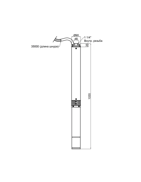 Відцентровий глибинний насос Thermo Alliance 4SSM4-14 1,1 кВт, пульт, кабель 35 метрів купити у Дніпрі та Києві - ціна від КТУ