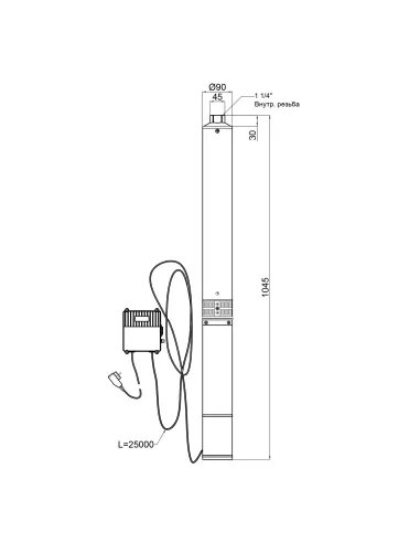 Відцентровий глибинний насос Thermo Alliance 4SSM6-11 1,1 кВт, пульт, кабель 25 метрів купити у Дніпрі та Києві - ціна від КТУ