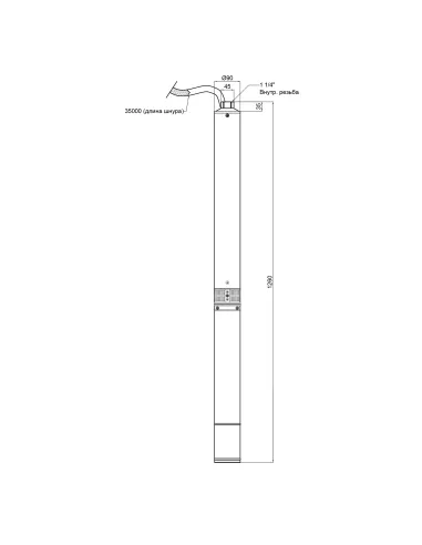 Центробежный глубинный насос Thermo Alliance 4SSM6-15 1,5 кВт, кабель 35 метров