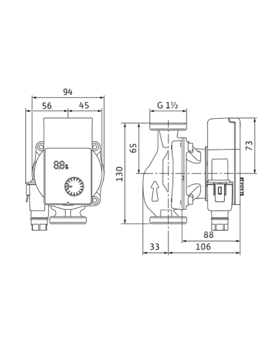 Циркуляционный насос Wilo Yonos Pico1.0 25/1-8-130 энергосберегающий