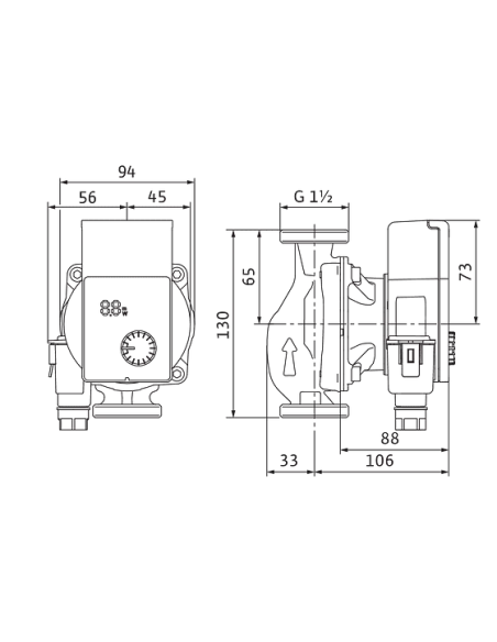 Циркуляционный насос Wilo Yonos Pico1.0 25/1-8-130 энергосберегающий