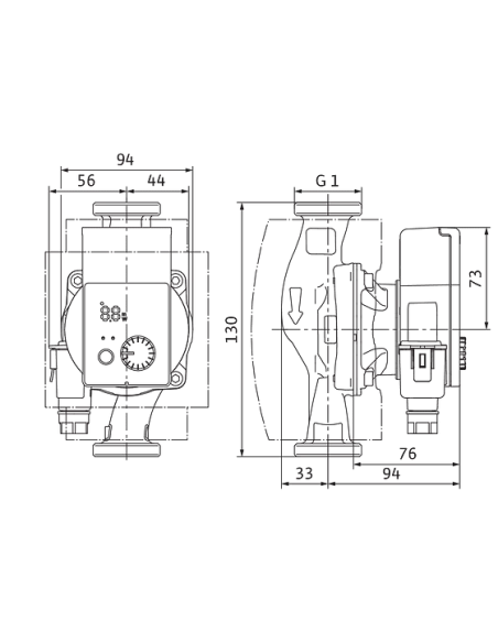 Рециркуляционный насос Wilo Yonos Pico-Z 15/0,5-4 130 для ГВС