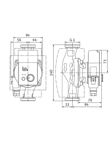 Рециркуляционный насос Wilo Yonos Pico-Z 15/0,5-4 140 для ГВС