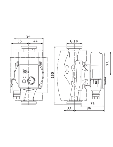 Рециркуляційний насос Wilo Yonos Pico-Z 20/0,5-6 150 для ГВП купити у Дніпрі та Києві - ціна від КТУ