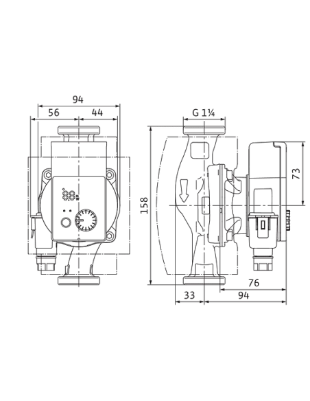 Рециркуляционный насос Wilo Yonos Pico-Z 20/0,5-6 158 для ГВС