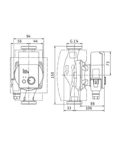 Рециркуляційний насос Wilo Yonos Pico-Z 20/0,5-8 150 для ГВП купити у Дніпрі та Києві - ціна від КТУ