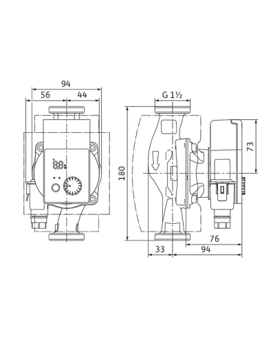 Рециркуляционный насос Wilo Yonos Pico-Z 25/0,5-4 180 для ГВС