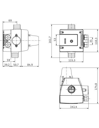 Електронне реле тиску Wilo HiControl 1 із захистом від сухого ходу купити у Дніпрі та Києві - ціна від КТУ