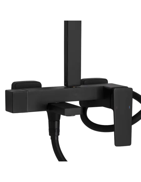 Душова система з виливом Q-Тap Gemini 51103KNG, чорна