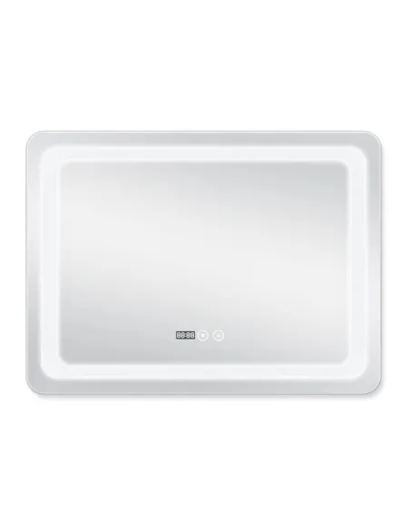 Зеркало для ванной Q-Tap Mideya Touch Reverse QT2078NCF8080W, с LED-подсветкой, с антизапотеванием