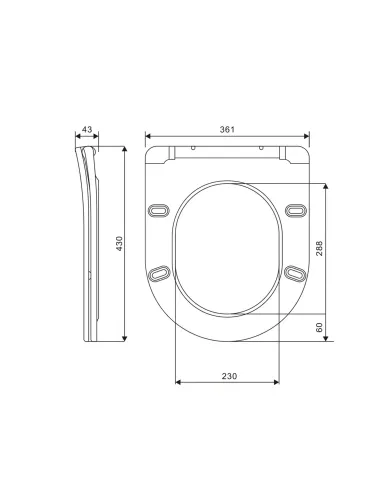 Сидіння для унітазу Q-Тap Swan Ultra Slim QT99SC6106W, мікроліфт