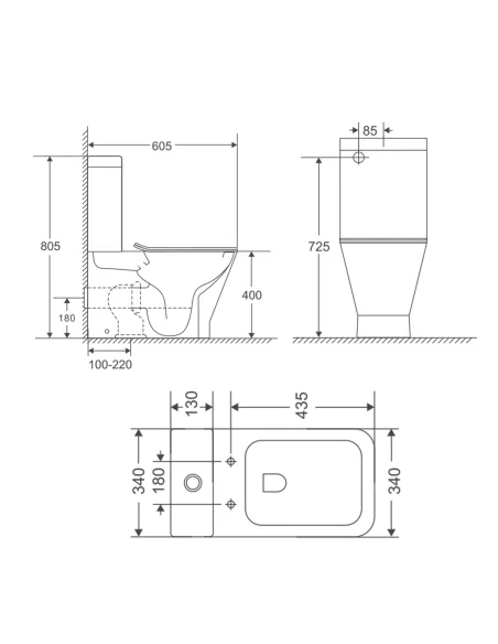 Унитаз безободковый компакт Q-Тap Cardinal Ultra Quiet QT04222168AUQ3W, сиденье Soft-close